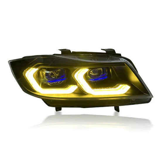 Laser Style Yellow/White Color Switching LED Headlights V2 - E90 3 Series