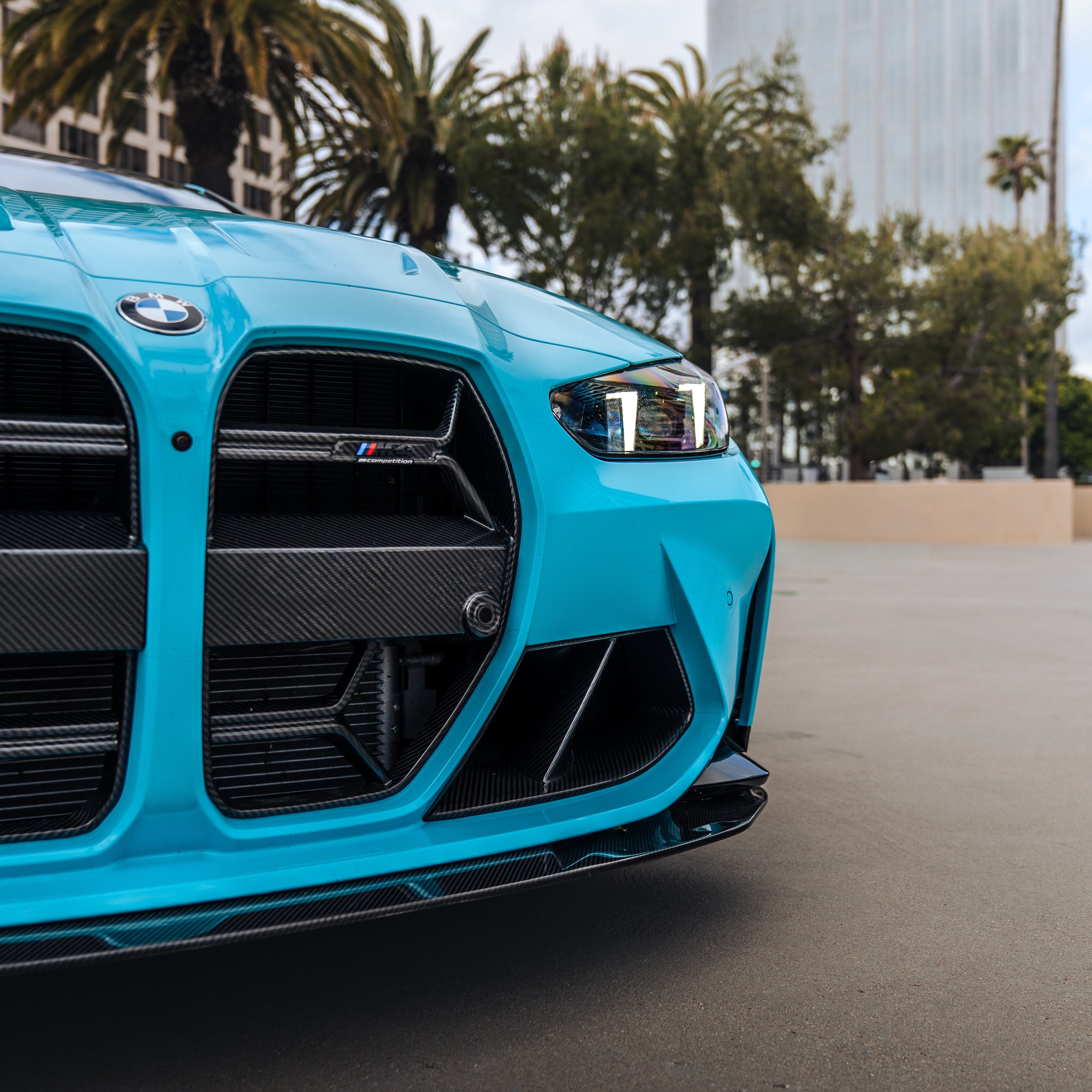 BMW G8X CSL Style Gloss Carbon Fiber Front Grille – G80 M3 G82 G83 M4