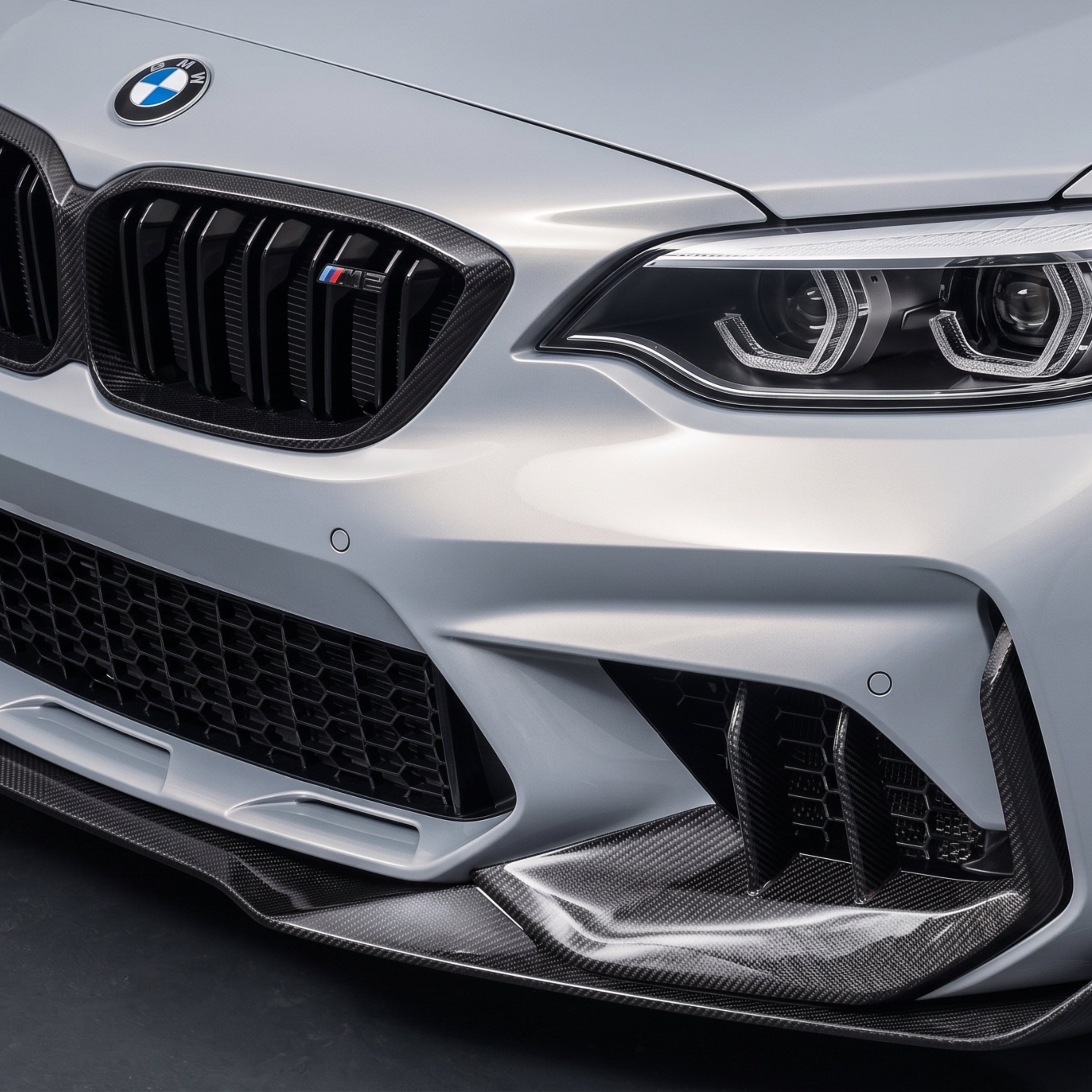 BMW F87 M2 Competition Carbon Fiber CTM Style Front Air Duct Splitters