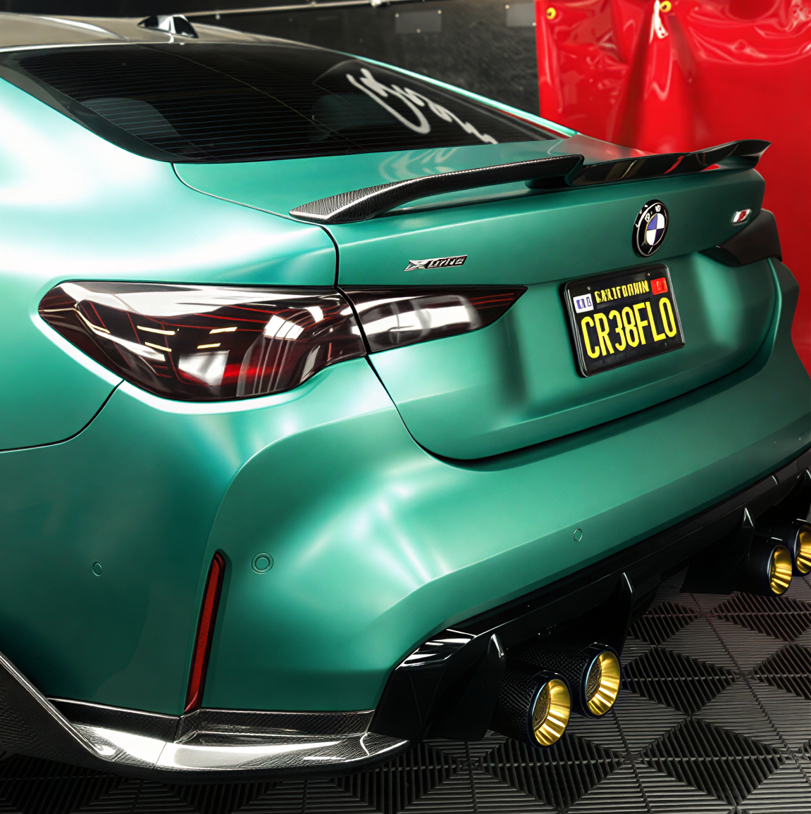 G82 M4 V Style Carbon Trunk Spoiler