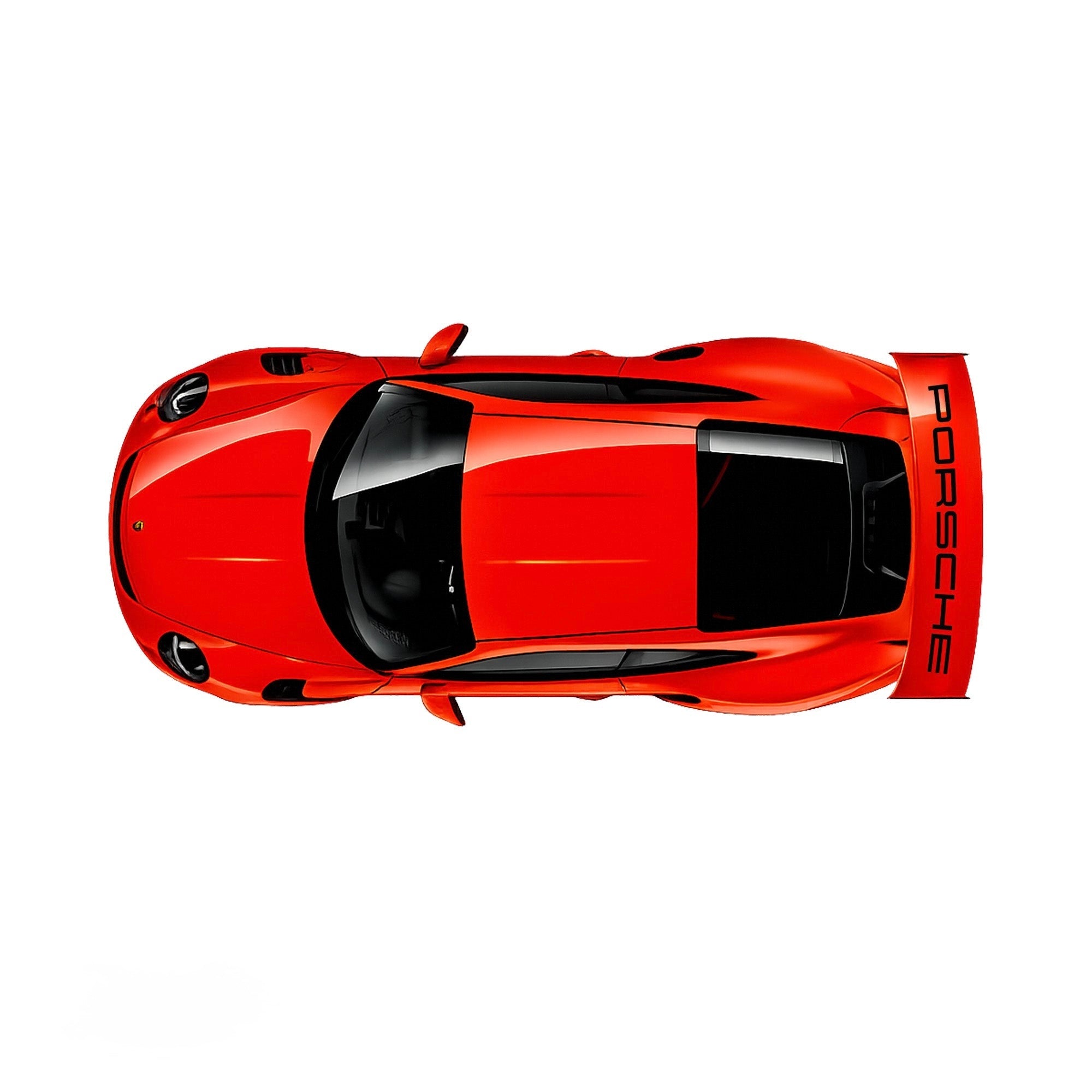 Porsche 991 GT3 RS Rear Wing Decal – OEM Style “PORSCHE” Graphic