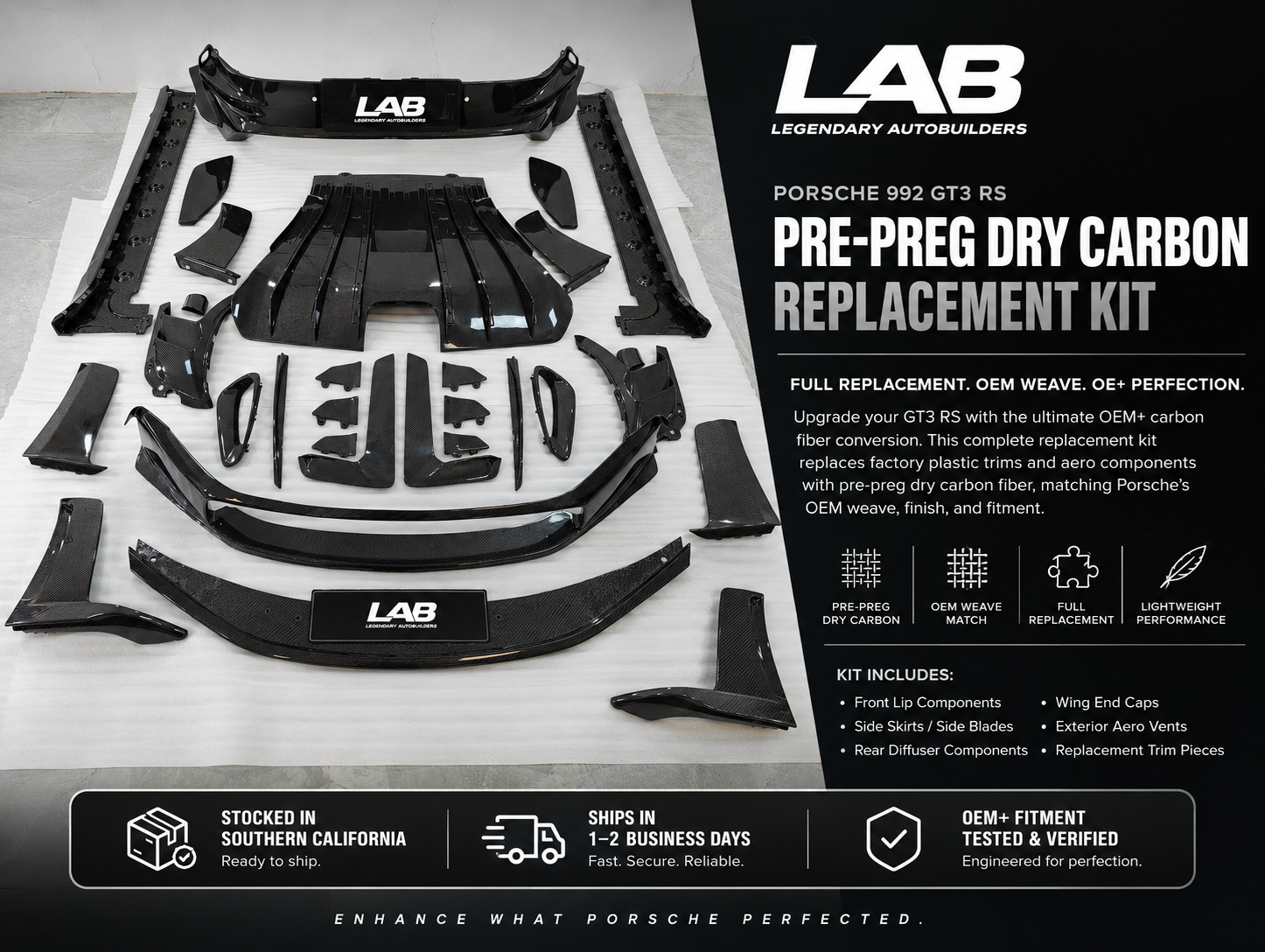 992 911 GT3RS Carbon Replacement Kit
