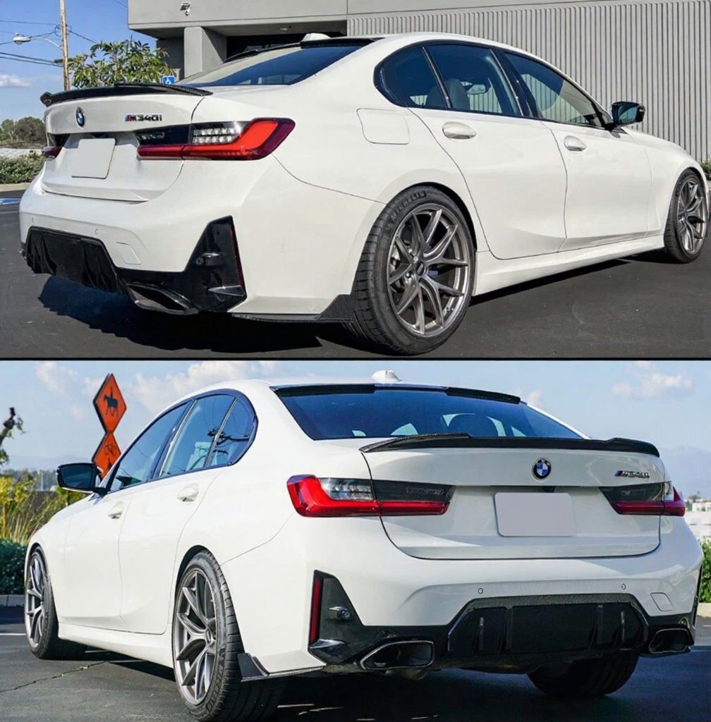BMW G20 19-26 M Sport Carbon Fiber Rear Bumper Winglet