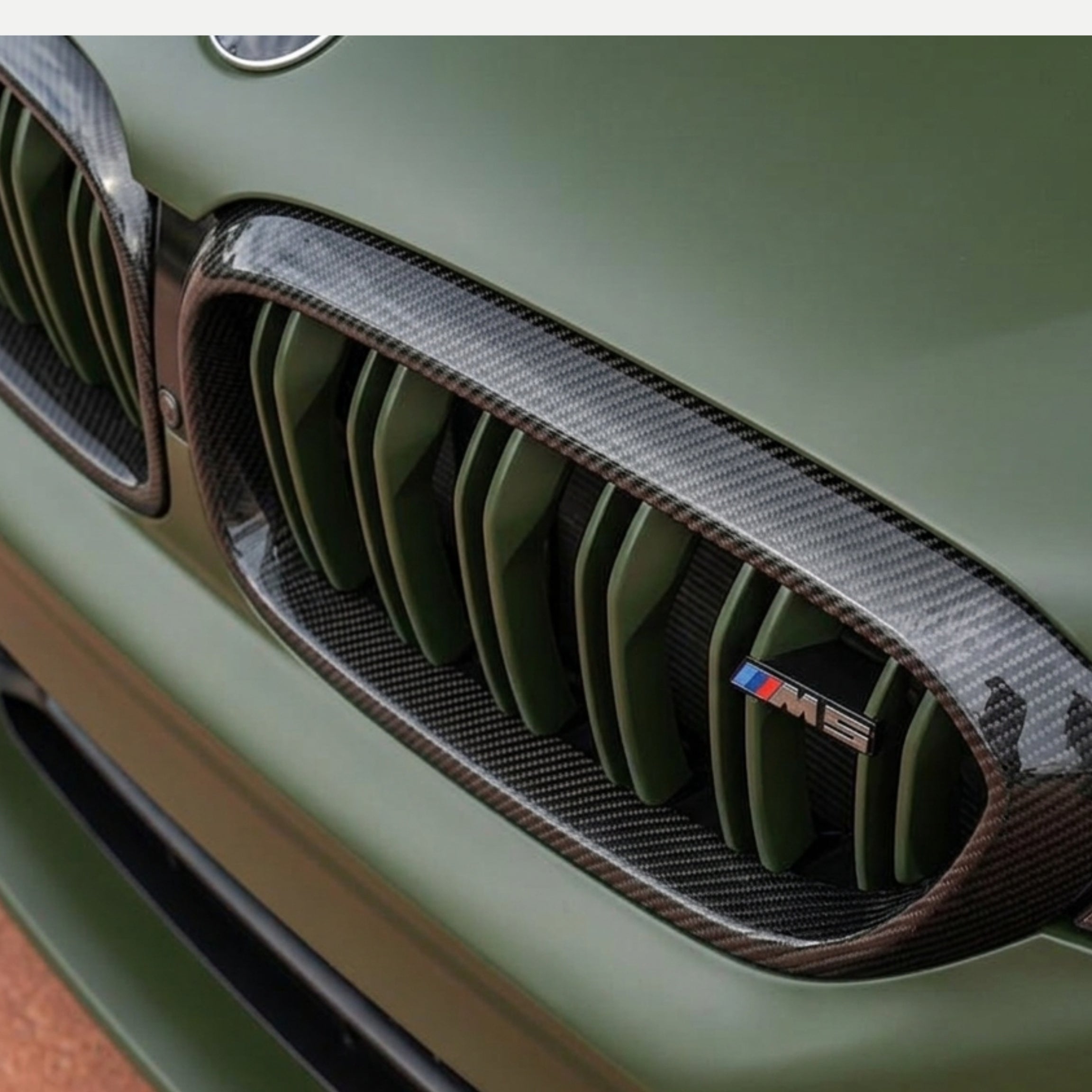 Real Carbon Fiber Kidney Grill Insert Trim Covers – BMW F90 M5 Pre-LCI