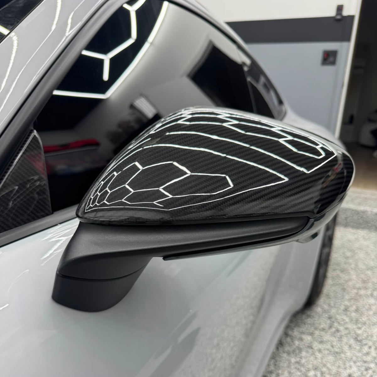 992 Porsche 911 Dry Carbon Mirror Cover Replacement
