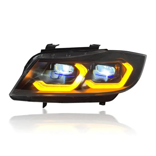 Laser Style Yellow/White Color Switching LED Headlights V2 - E90 3 Series