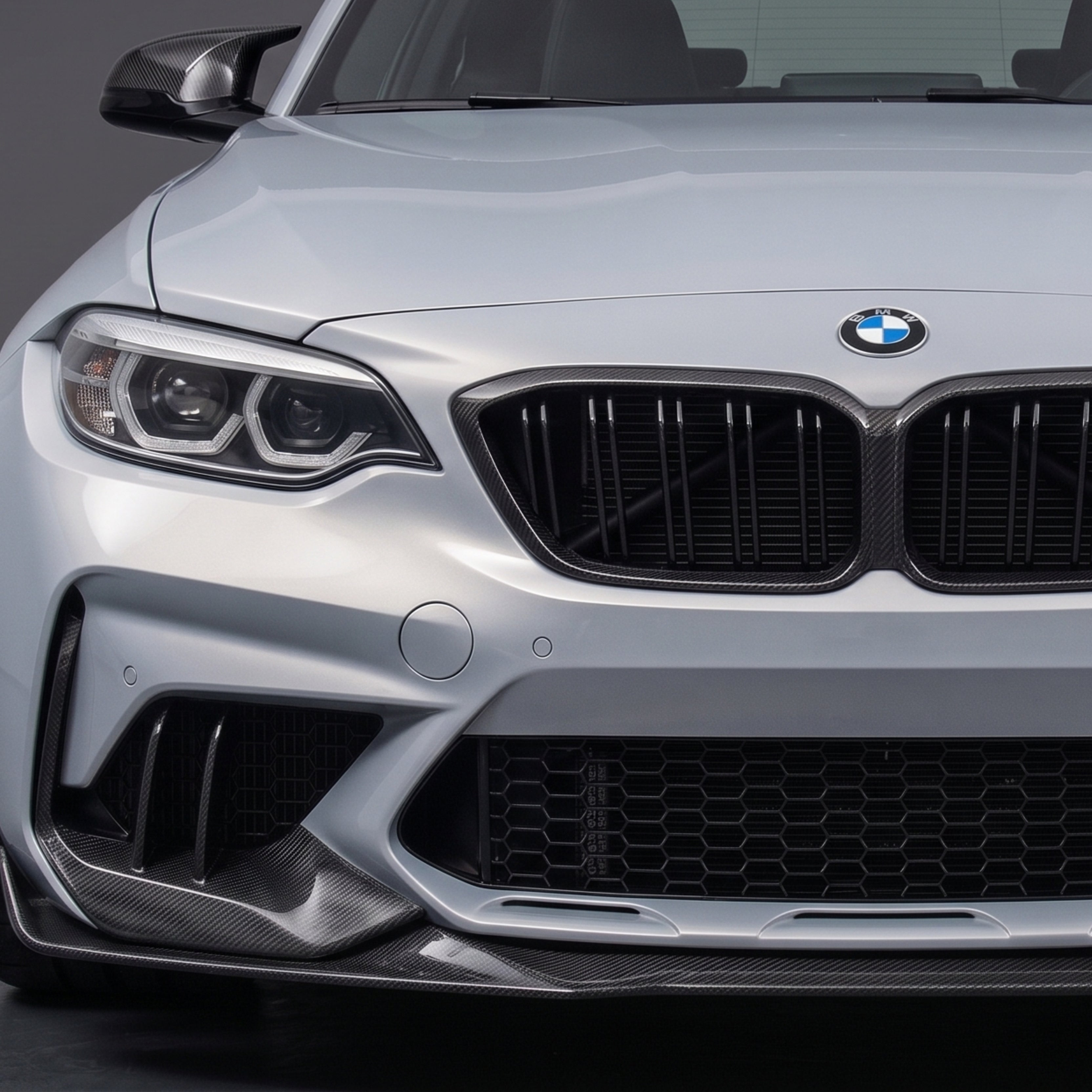BMW F87 M2 Competition Carbon Fiber CTM Style Front Air Duct Splitters