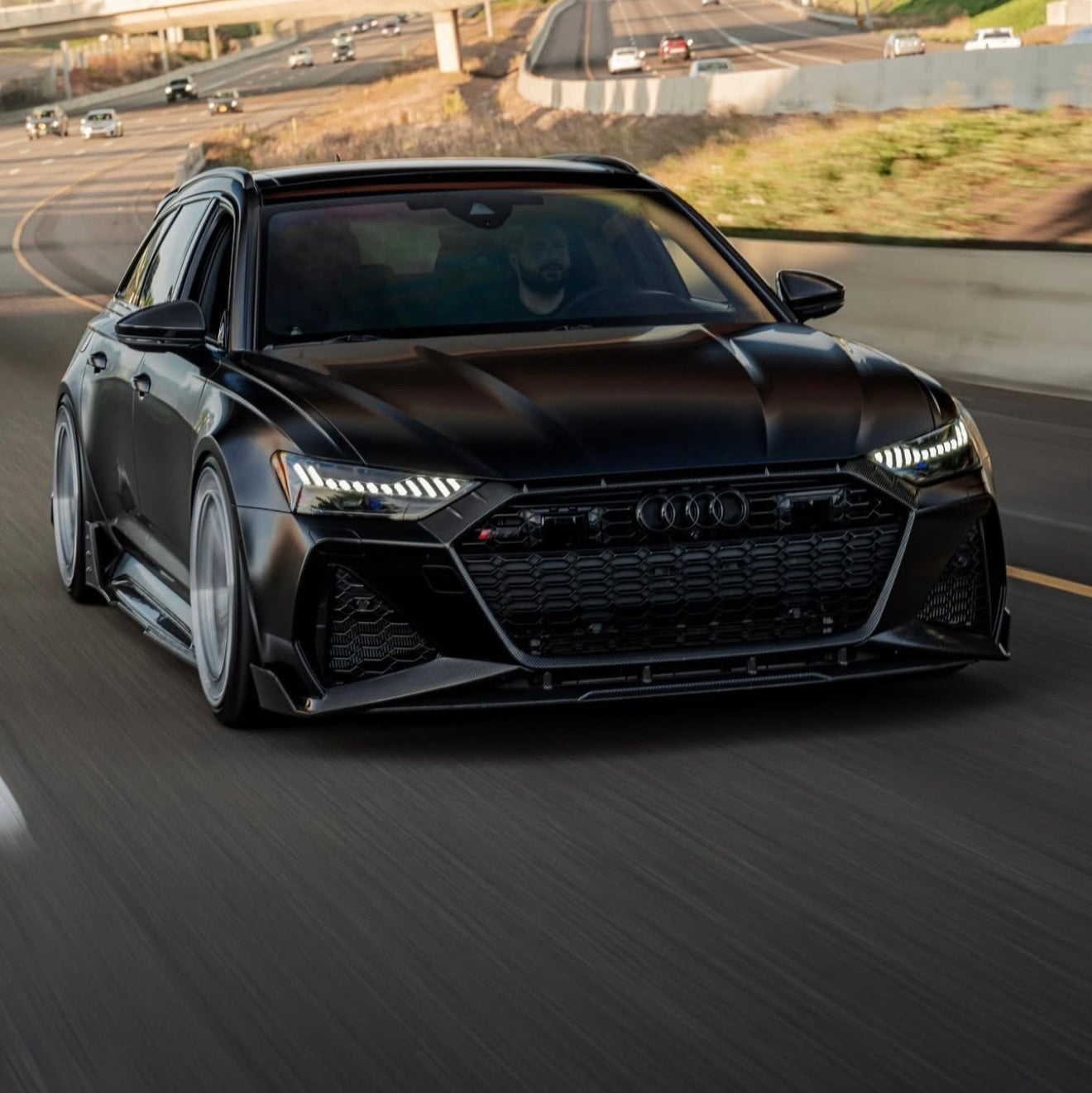 Audi RS6/RS7 C8 LAB Style Dry Carbon Front Lip