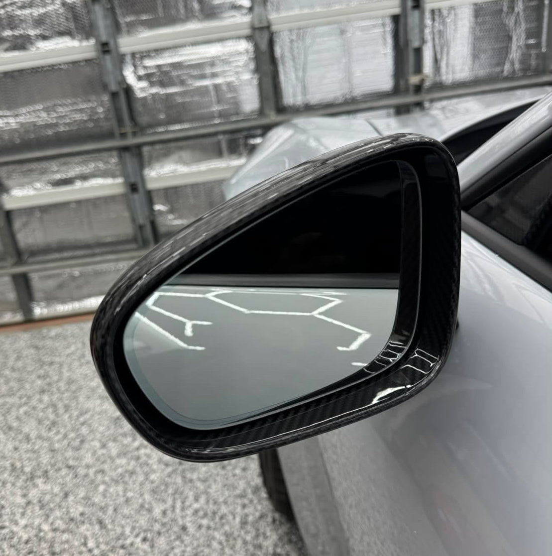 992 Porsche 911 Dry Carbon Mirror Cover Replacement