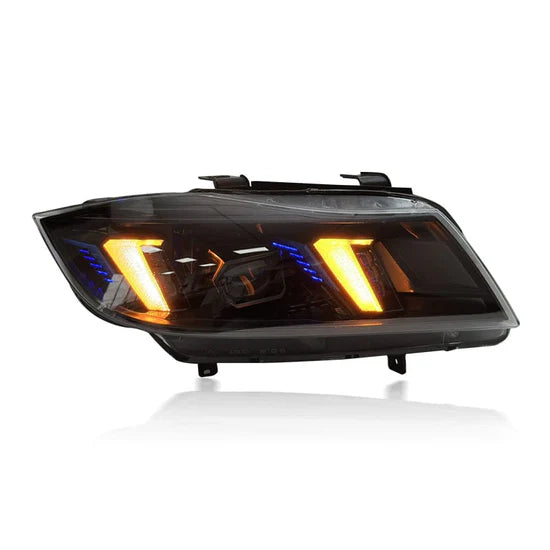 Snake Eyes Style LED Yellow/White Color Switching Headlights - E90 3 Series