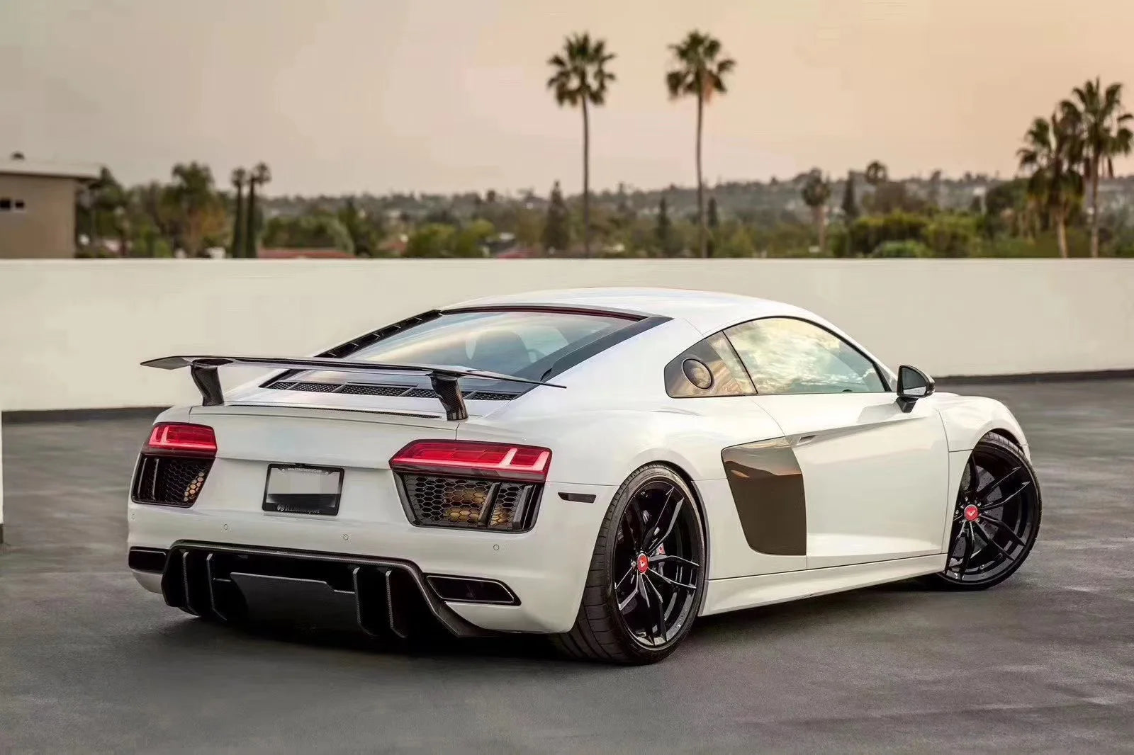 Audi R8 Carbon Fiber Side Skirts V Style