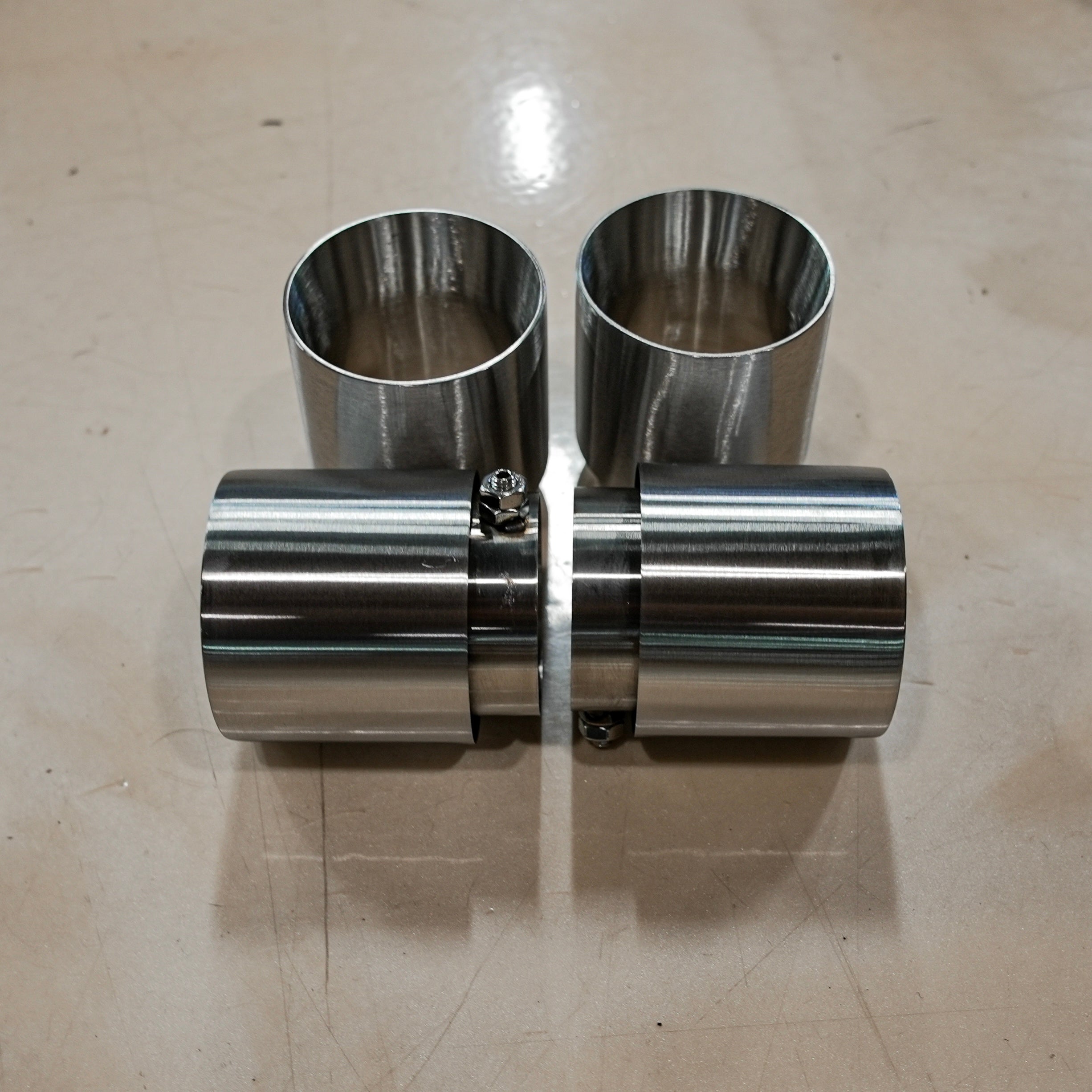 F80 M3 F82 M4 F87 M2 Oversized Exhaust Tips Brushed Silver
