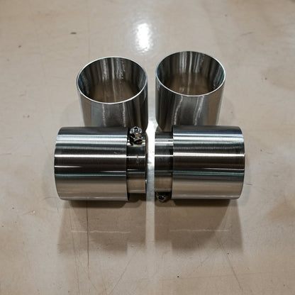 F80 M3 F82 M4 F87 M2 Oversized Exhaust Tips Brushed Silver