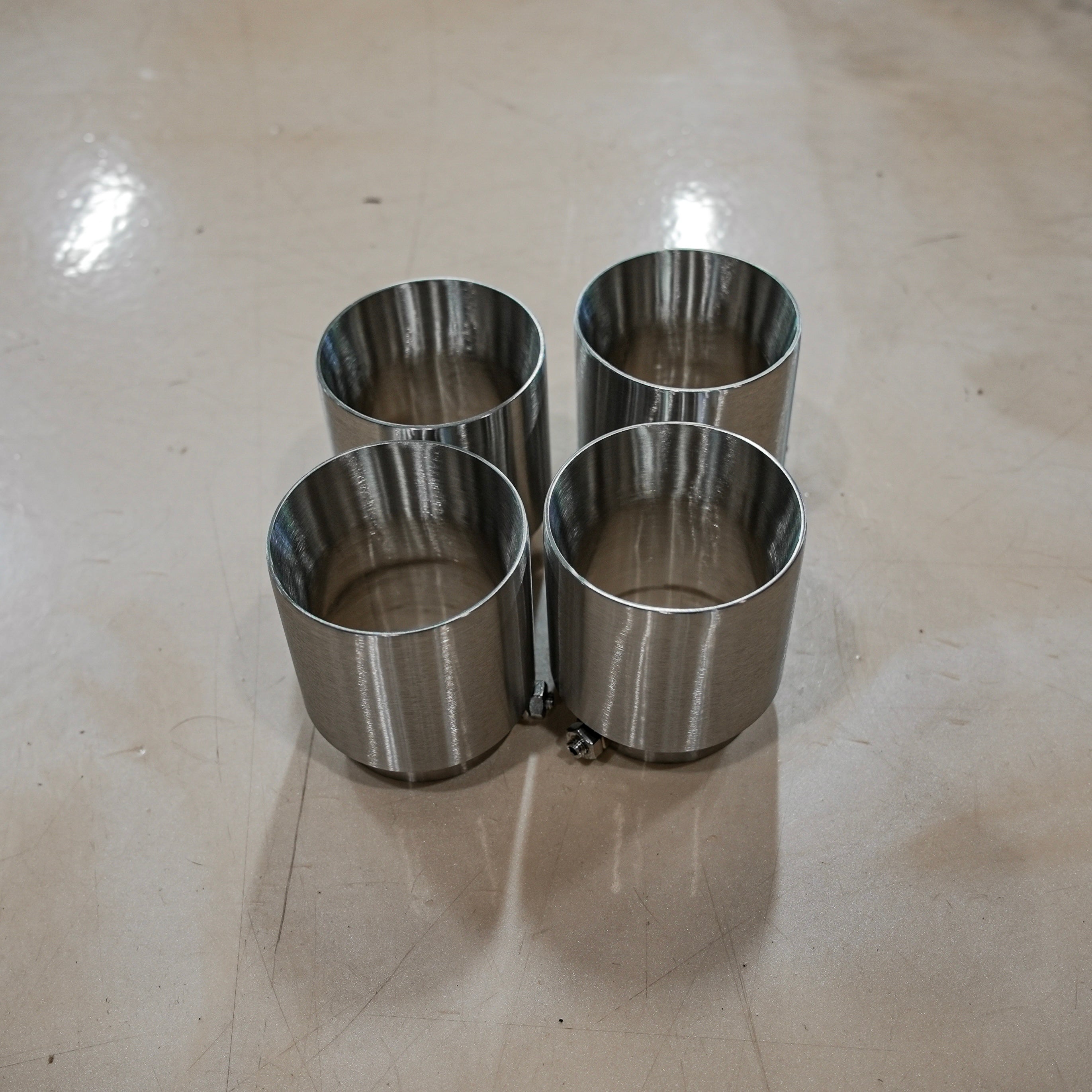 F80 M3 F82 M4 F87 M2 Oversized Exhaust Tips Brushed Silver