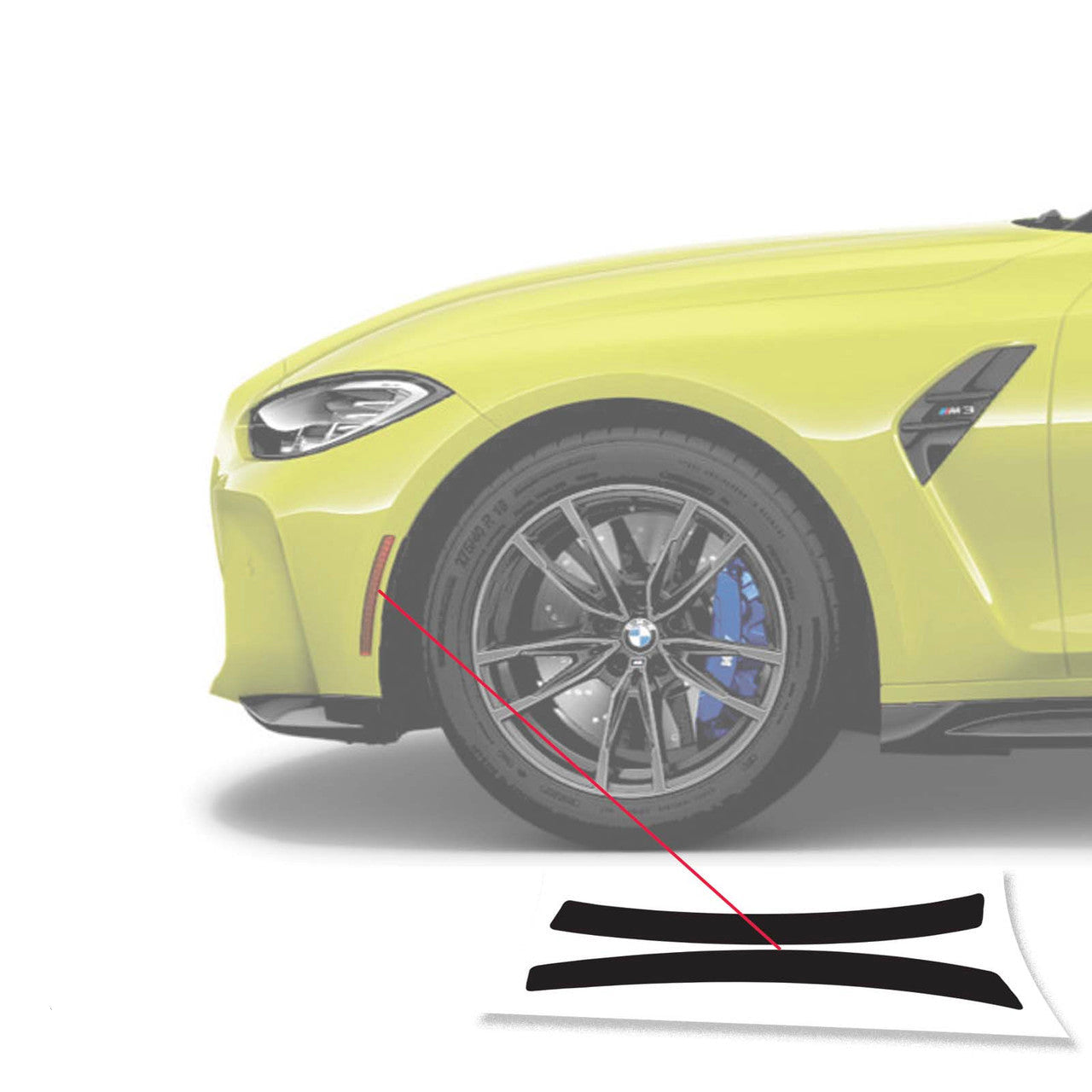 Pre-Cut Smoked Side Marker Overlays | 2021-2027 BMW M3/M4,G80,G82