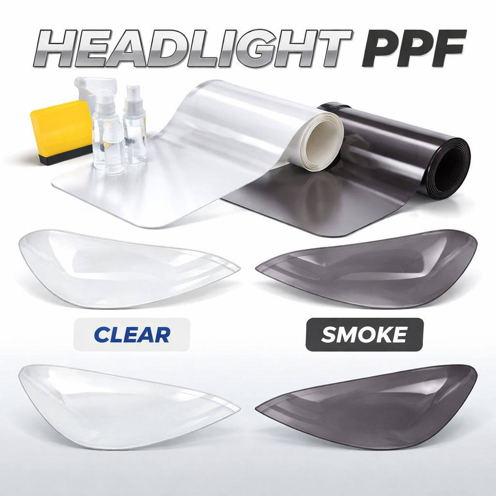 BMW G99 M5 Touring Headlight PPF - Clear & Smoked Protection Film