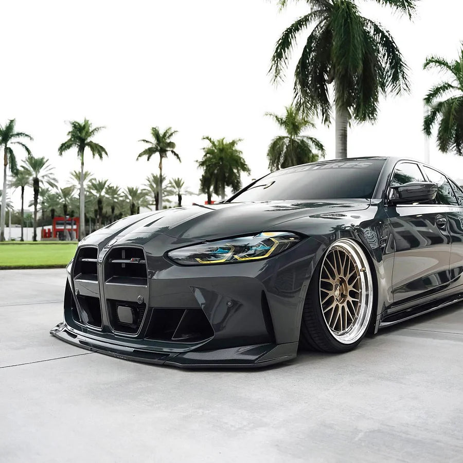 G8X M3 | M4 AZ Gloss Black Front Lip Splitter (ABS)
