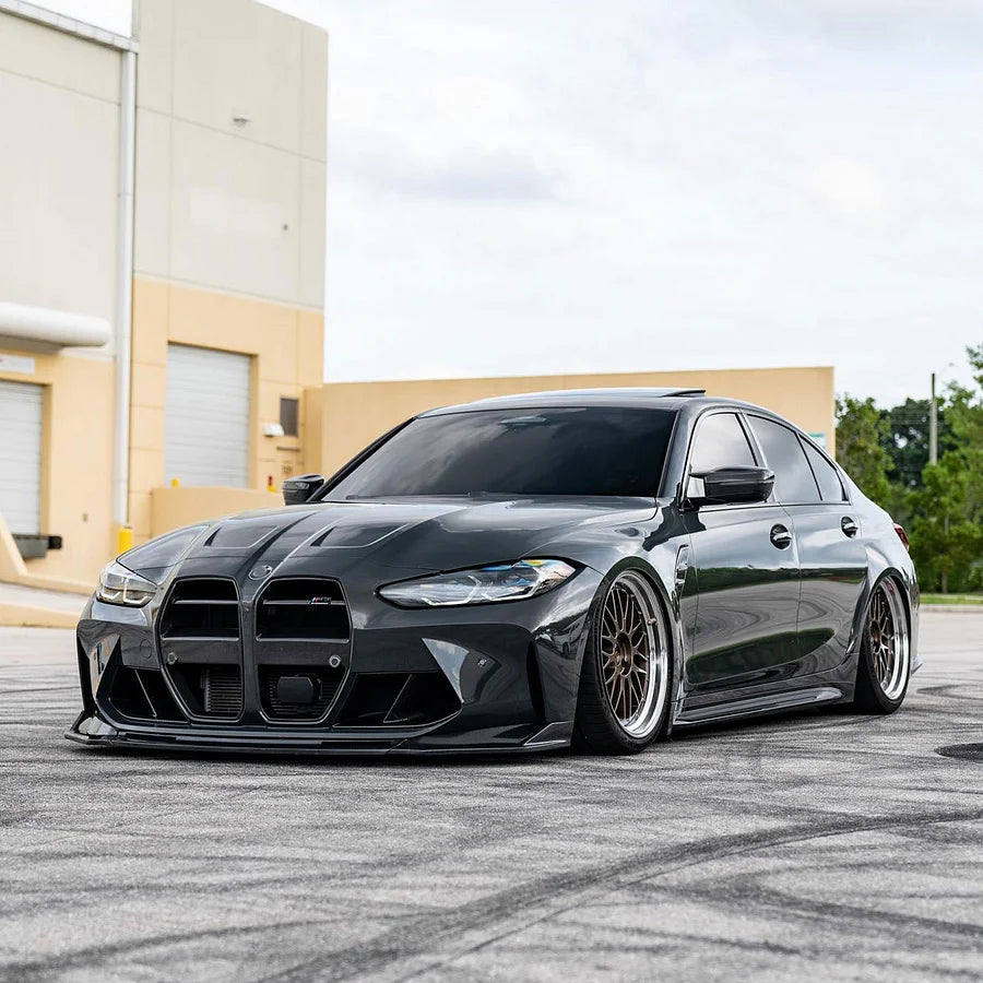 G8X M3 | M4 AZ Gloss Black Front Lip Splitter (ABS)