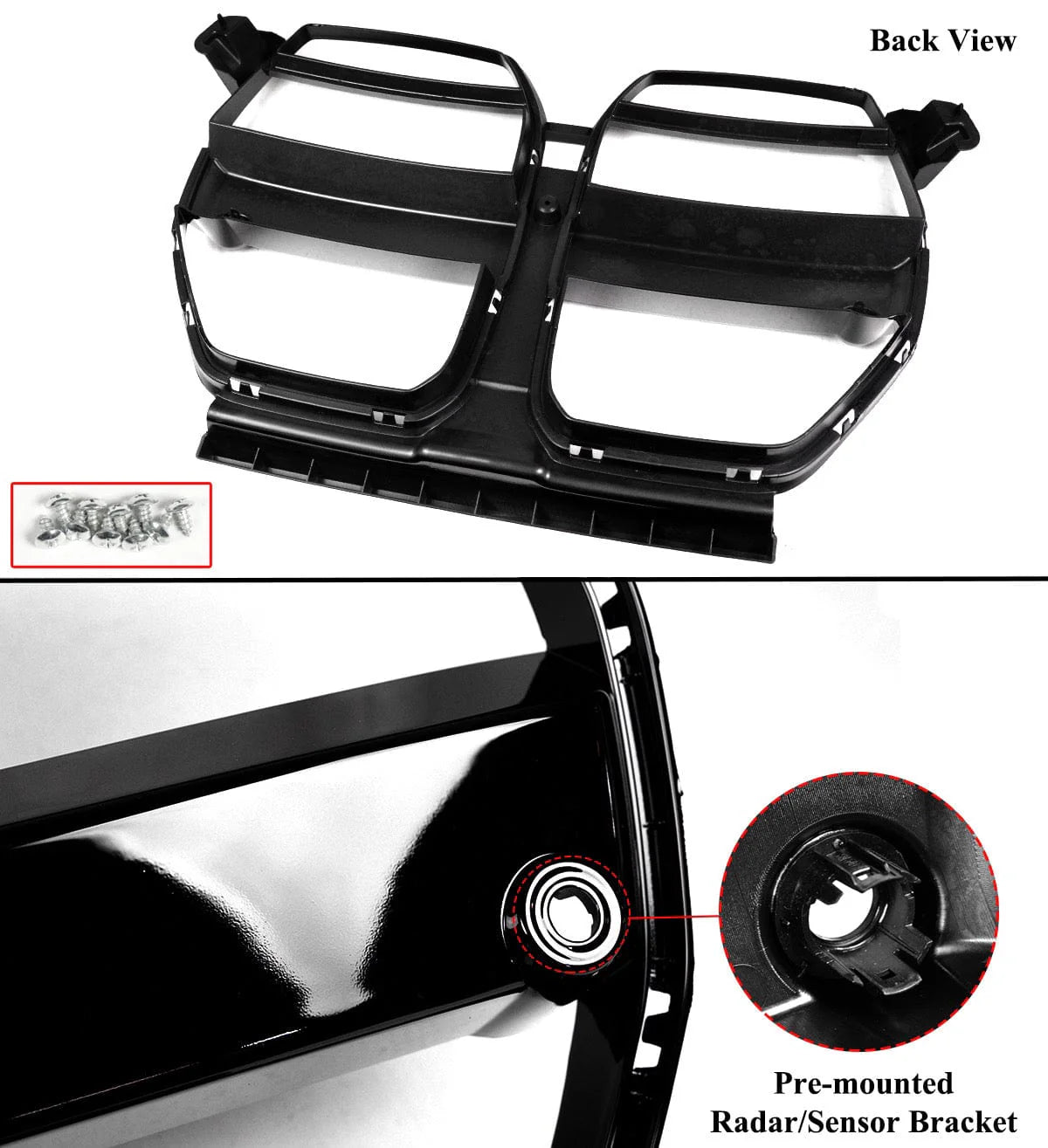 G8X M3 / M4 Gloss Black ABS Grill ST Style