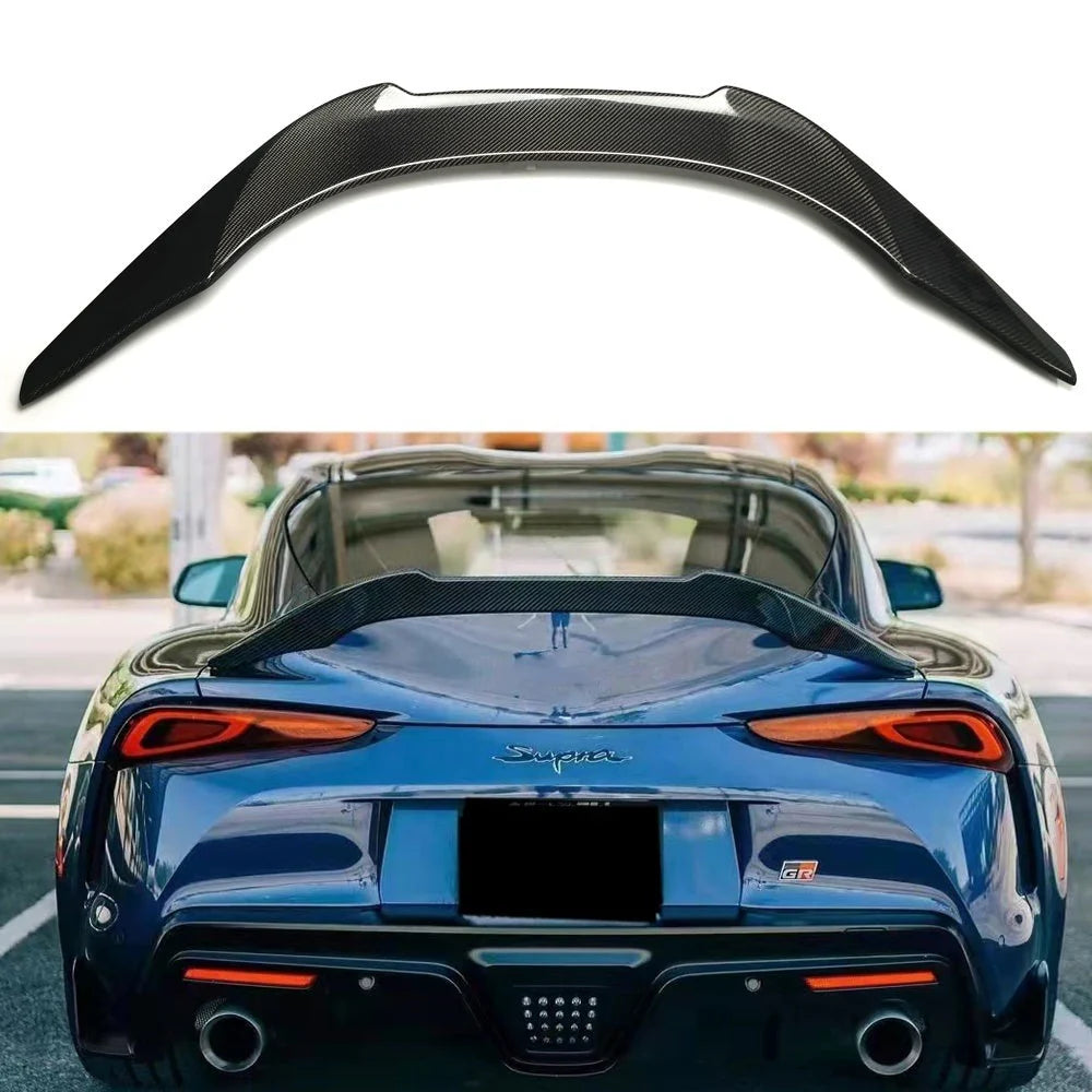 Toyota A90 Supra V Style High Kick Trunk Spoiler Carbon Fiber