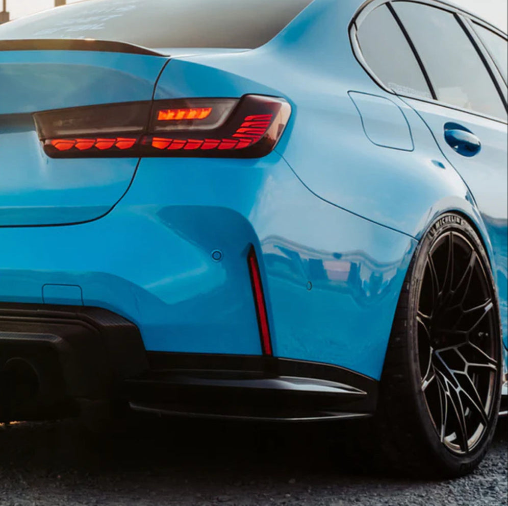 G80 M3 Extensions Carbon Fiber Rear Splitter Diffuser Side