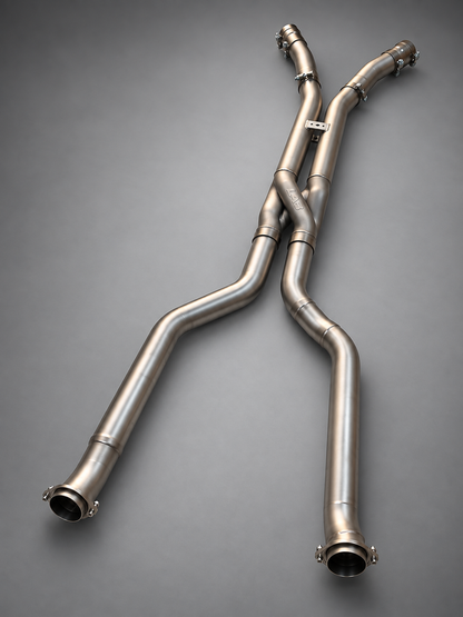 LAB BMW G90 G99 M5 Z-Pipe midpipe angled product view