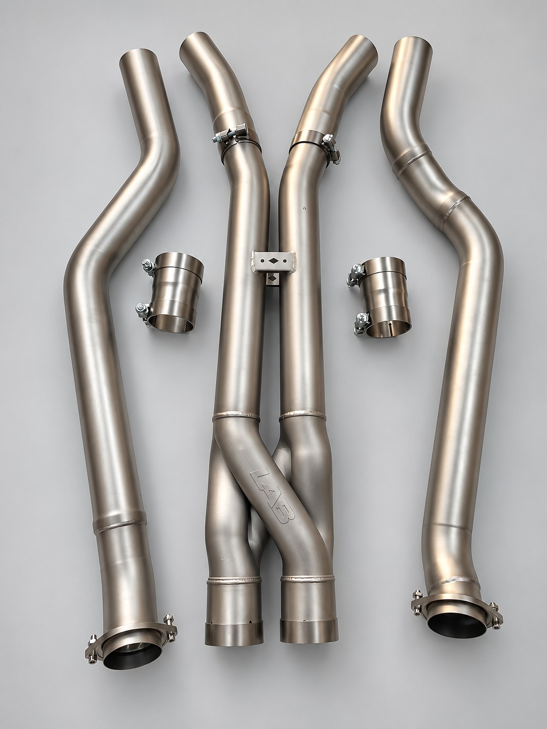 LAB BMW G90 G99 M5 Z-Pipe midpipe components and installation hardware