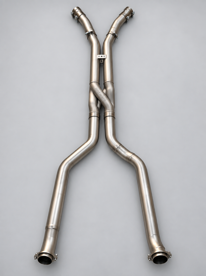 LAB BMW G90 G99 M5 Z-Pipe midpipe full top view
