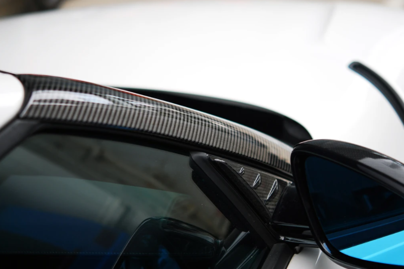 Toyota Supra MKV carbon fiber wind deflectors – view 4