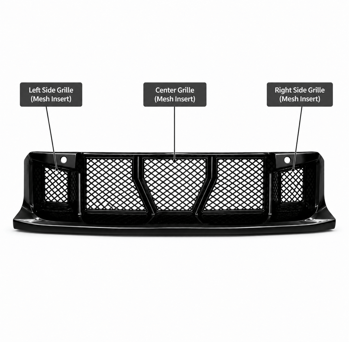 BMW G87 M2 five-piece lower front bumper protective mesh — image 2