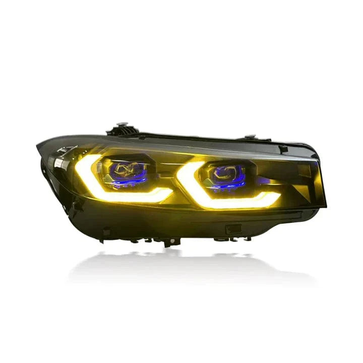 West Coast Euros Lighting G8x Laser Style Color Switching Yellow/White LED Headlights - G20 3 Series (LCI)